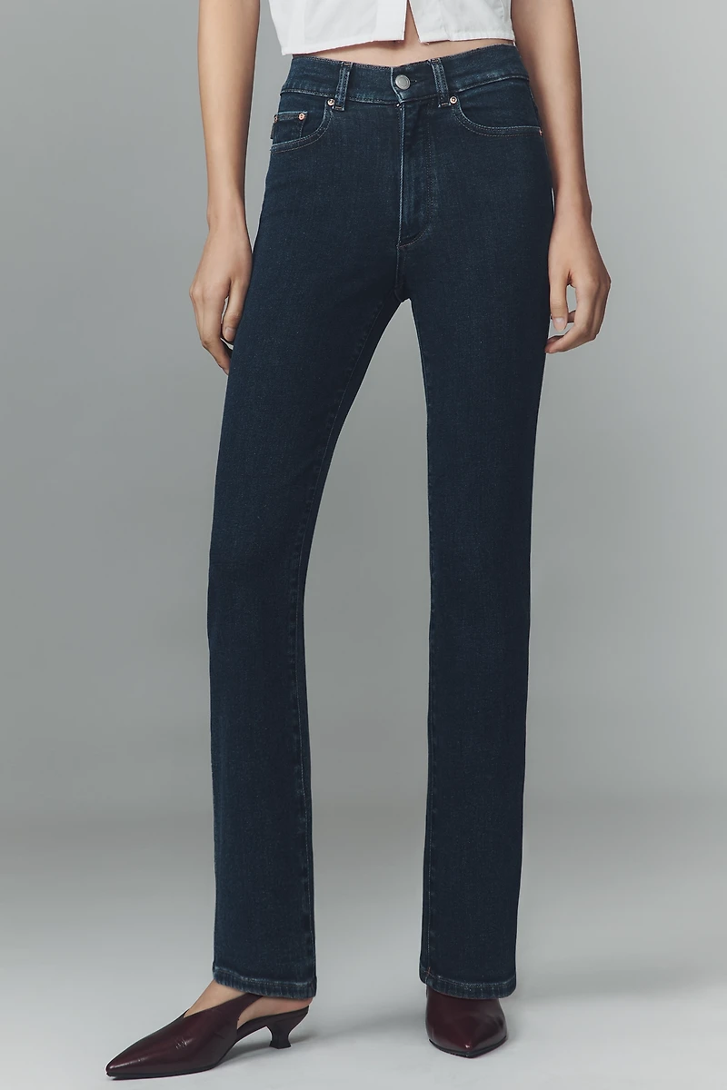 DL1961 Halle High-Rise Straight-Leg Jeans