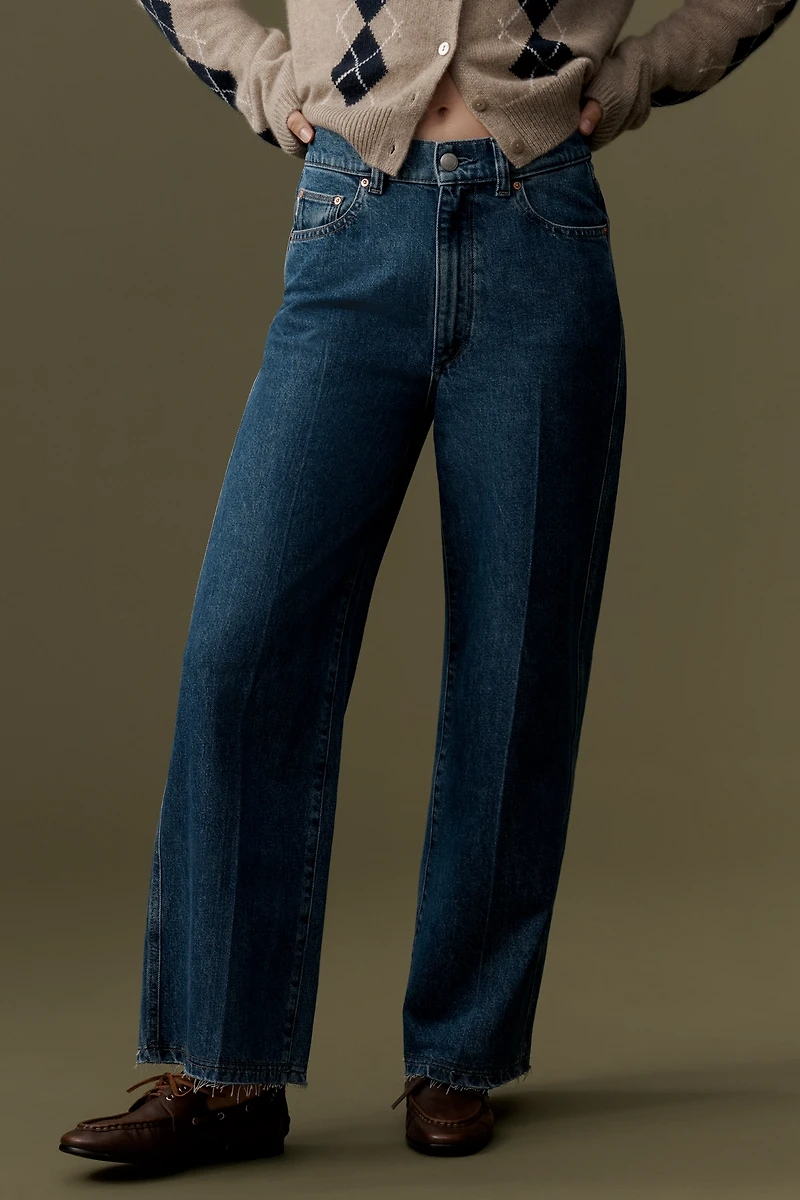 DL1961 Hepburn High-Rise Wide-Leg Ankle Jeans