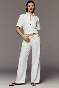 DL1961 Sienna Aura Drawstring Low-Slung Relaxed Wide-Leg Jeans