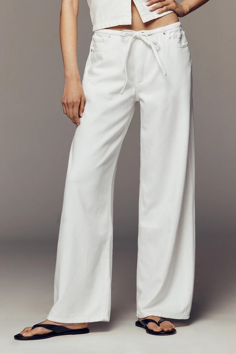 DL1961 Sienna Aura Drawstring Low-Slung Relaxed Wide-Leg Jeans