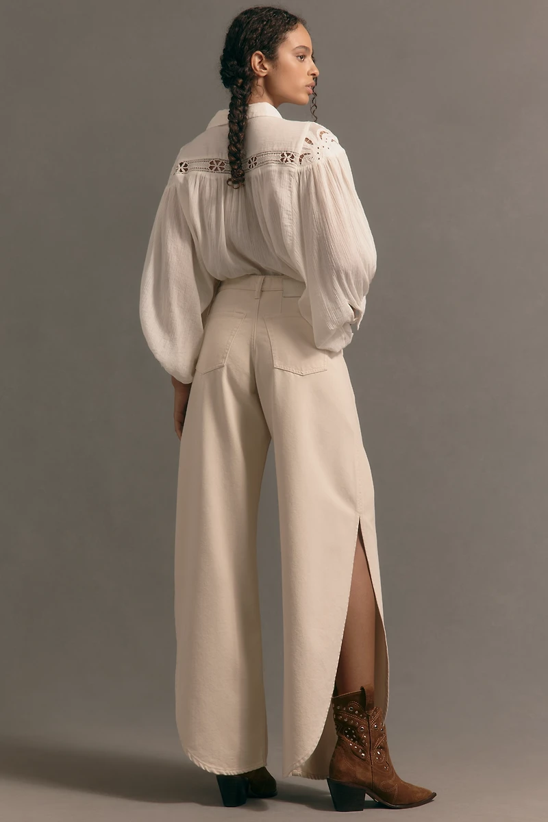 DL1961 Rori High-Rise Side-Split Barrel Jeans
