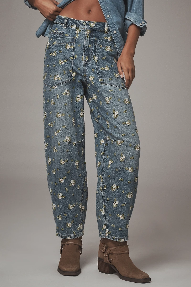 Avec Les Filles High-Rise Barrel Jeans