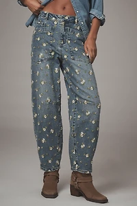 Avec Les Filles High-Rise Barrel Jeans