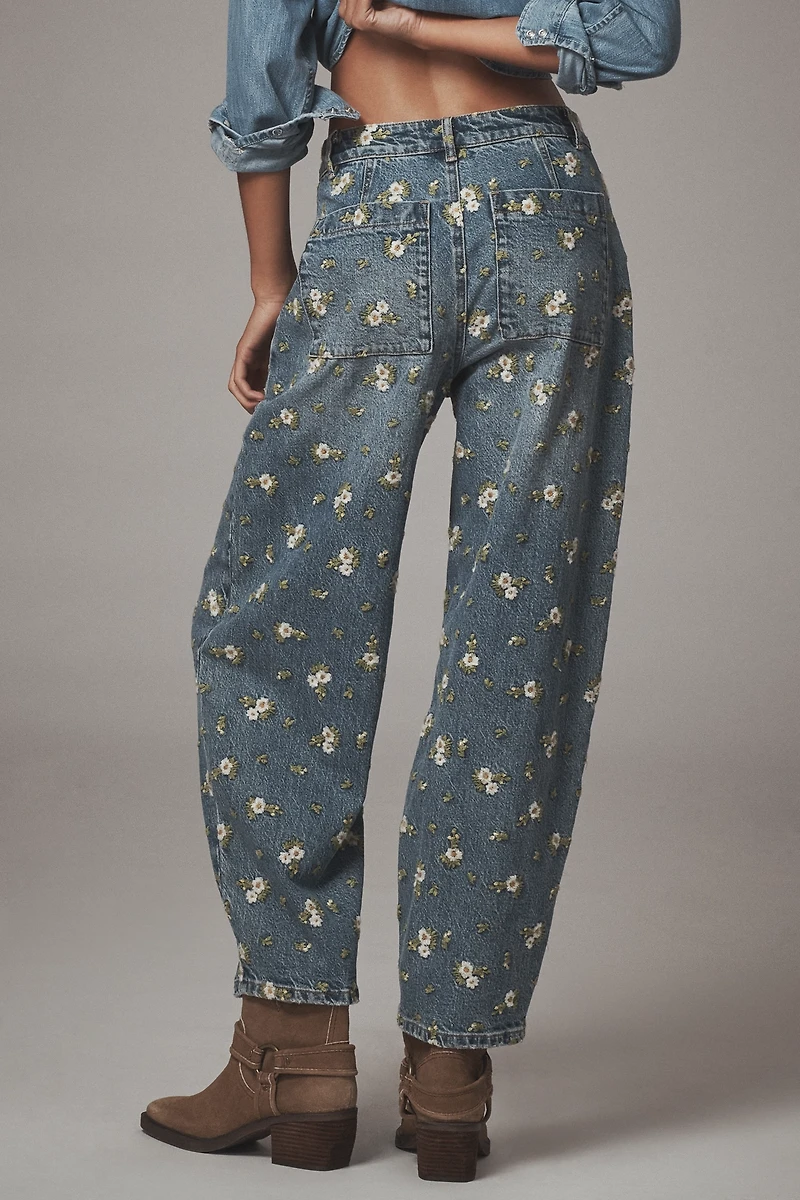 Avec Les Filles High-Rise Barrel Jeans