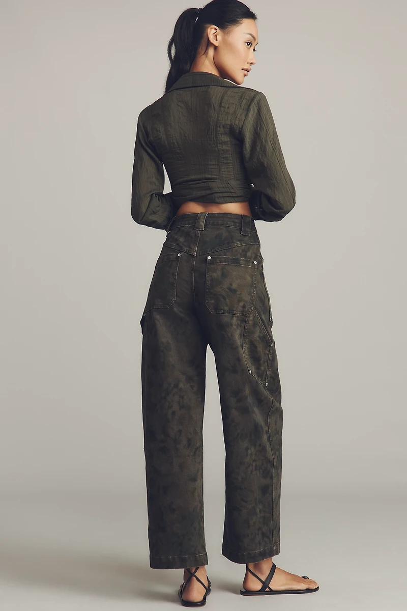 Avec Les Filles High-Rise Barrel Jeans