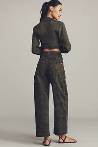 Avec Les Filles High-Rise Barrel Jeans
