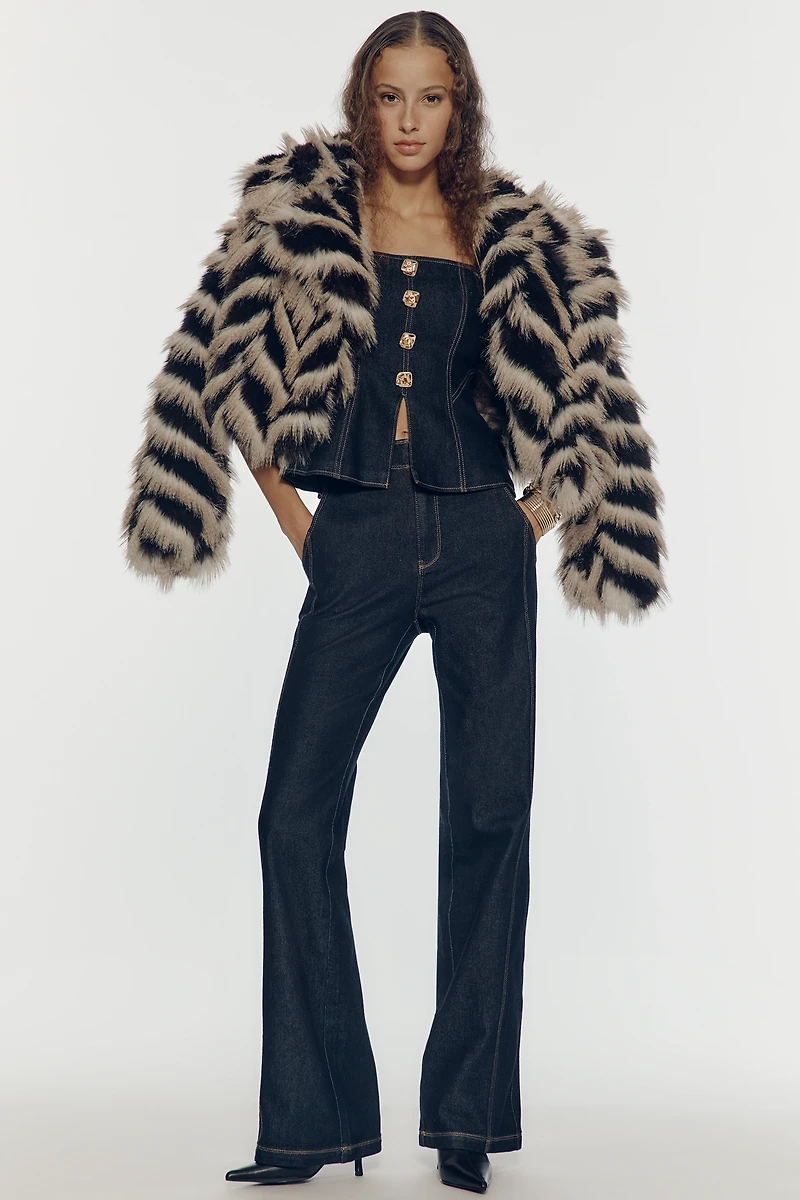 Avec Les Filles High-Rise Wide-Leg Jeans