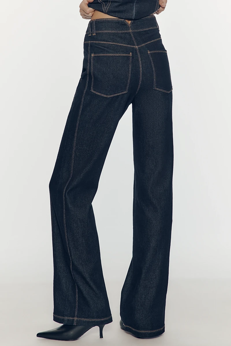 Avec Les Filles High-Rise Wide-Leg Jeans