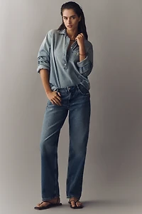 Pilcro Mid-Rise Straight Leg Jeans