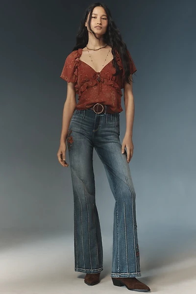 Driftwood Farrah Butterfly High-Rise Flare Jeans
