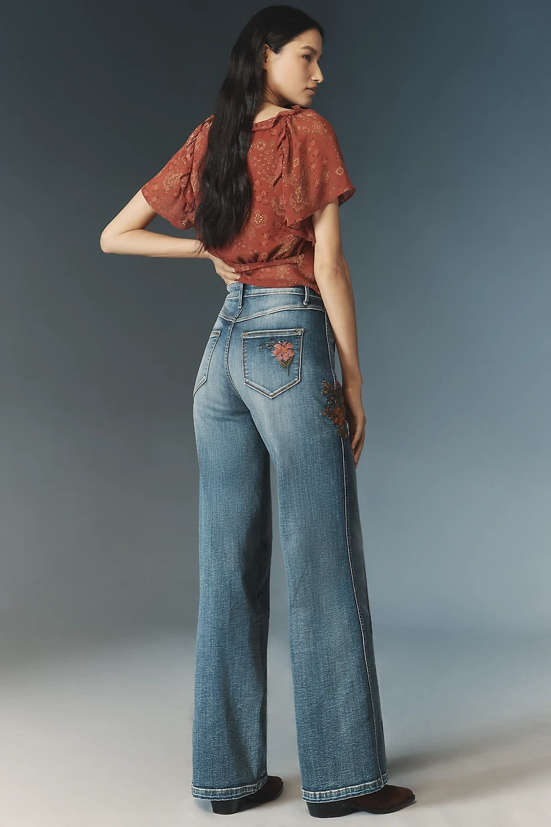 Driftwood Farrah Butterfly High-Rise Flare Jeans