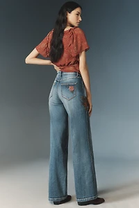 Driftwood Farrah Butterfly High-Rise Flare Jeans