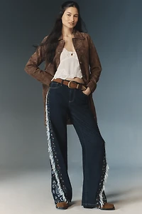 Driftwood Frankie High-Rise Wide-Leg Embroidered Jeans
