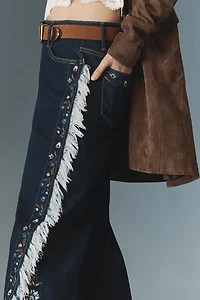 Driftwood Frankie High-Rise Wide-Leg Embroidered Jeans