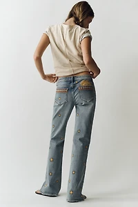 Driftwood Eva Low-Rise Flare Jeans