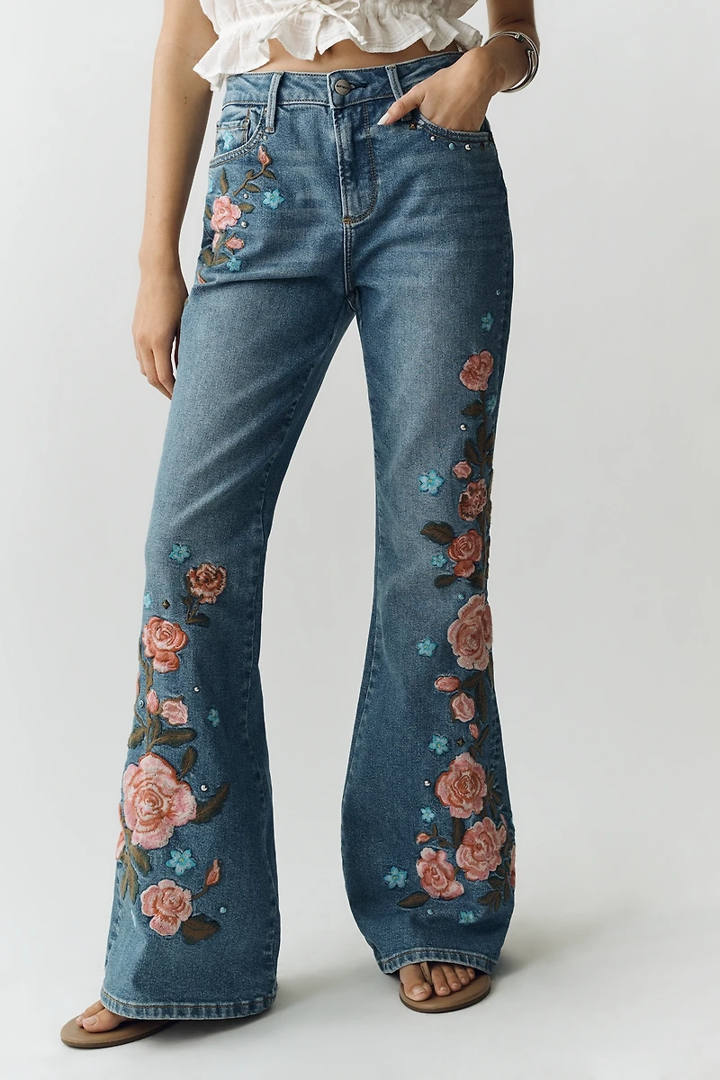 Driftwood Farrah Mid-Rise Flare Jeans