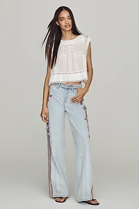 Driftwood Pia Mid-Rise Wide-Leg Jeans