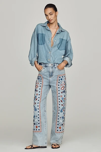 Driftwood Carpenter High-Rise Barrel Jeans