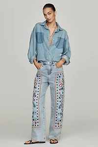 Driftwood Carpenter High-Rise Barrel Jeans