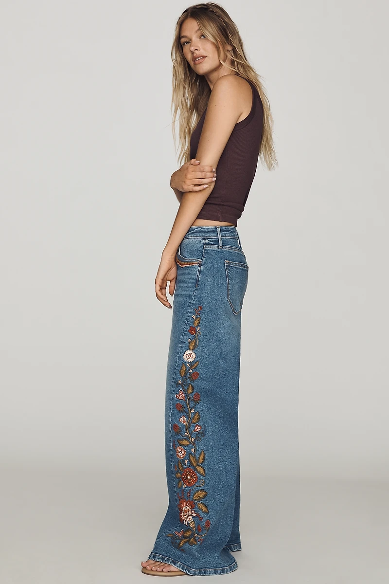Driftwood Alix Rosevine High-Rise Wide-Leg Jeans