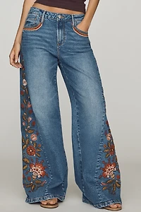 Driftwood Alix Rosevine High-Rise Wide-Leg Jeans