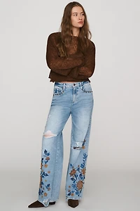 Driftwood Marlena High-Rise Wide-Leg Jeans