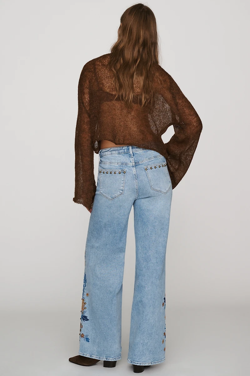 Driftwood Marlena High-Rise Wide-Leg Jeans