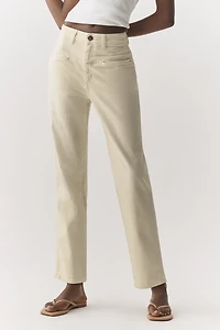 Pedal Pusher High-Rise Slim Straight-Leg Jeans