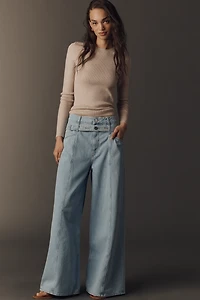 Closed Zoya-X High-Rise Wide-Leg Tie-Waist Jeans