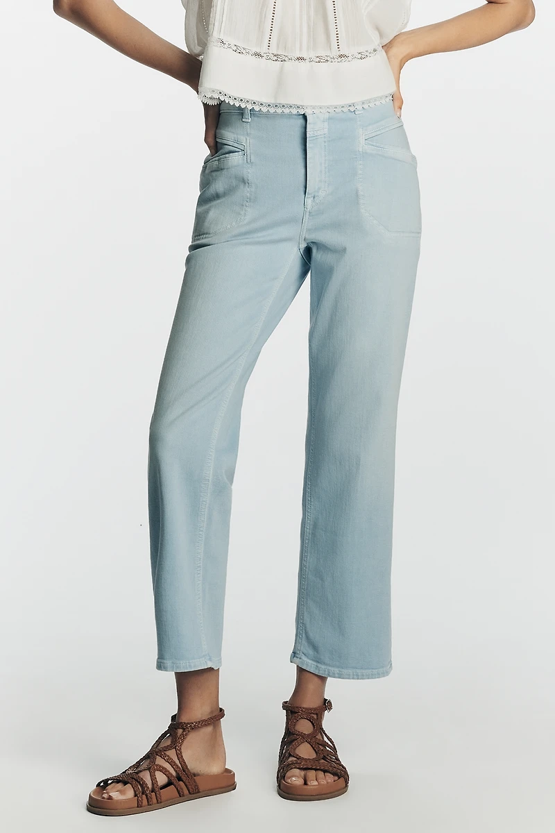 Closed Mira-X Mid-Rise Straight-Leg Jeans