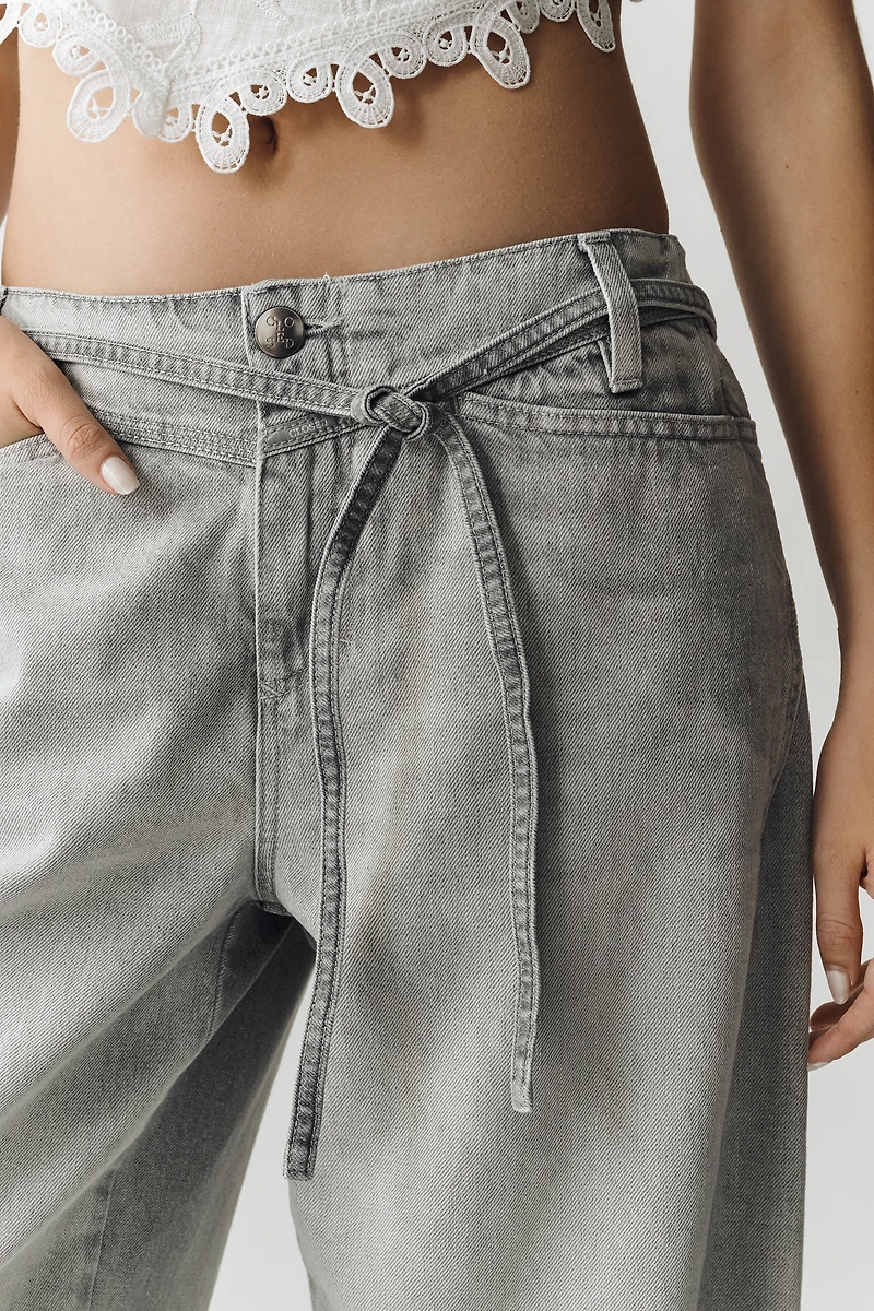 Closed Pari Tie Mid-Rise Wide-Leg Jeans