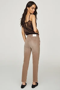 Closed Mid-Rise Straight-Leg Pedal Pusher Jeans