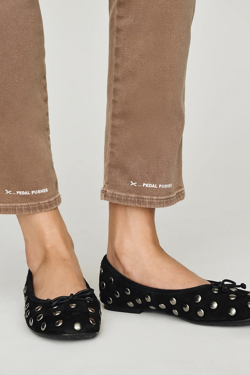 Closed Mid-Rise Straight-Leg Pedal Pusher Jeans