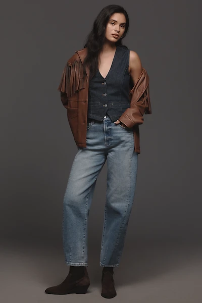Pistola Eli High-Rise Taper Barrel Crop Jeans