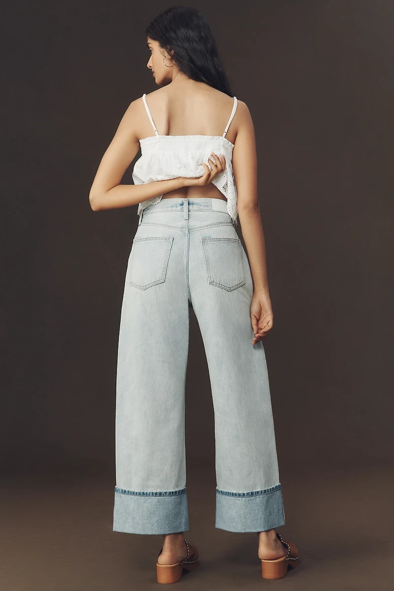 Pistola Ryder Petite High-Rise Cuffed Straight-Leg Jeans