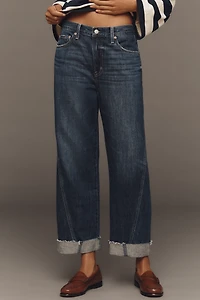 Pistola Kacey Cuffed High-Rise Wide-Leg Boyfriend Jeans