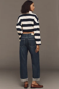 Pistola Kacey Cuffed High-Rise Wide-Leg Boyfriend Jeans