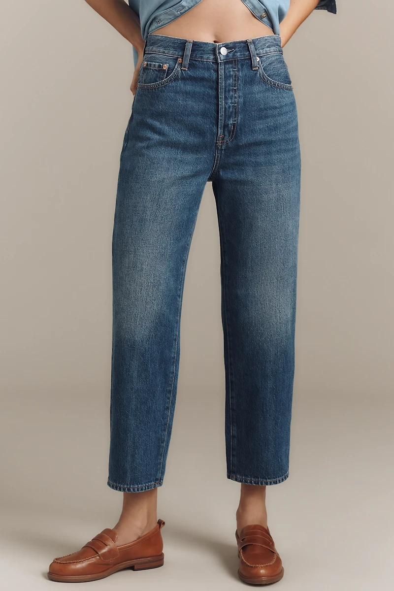 Pistola Cassie High-Rise Crop Straight-Leg Jeans