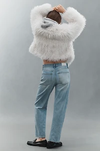 Pistola Lexi Mid-Rise Bowed Straight-Leg Jeans
