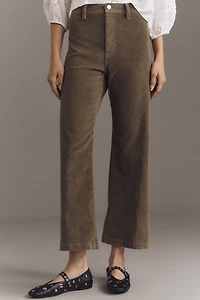 Pistola Penny Corduroy High-Rise Crop Wide-Leg Jeans