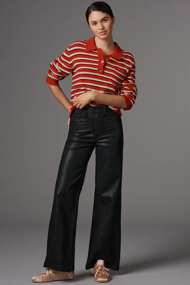 Pistola Lana High-Rise Wide-Leg Coated Jeans