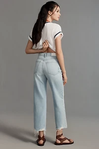 Pistola Cassie Crop High-Rise Straight-Leg Jeans
