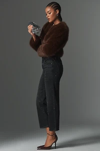 Pistola Lexi Embellished Mid-Rise Bowed Straight-Leg Jeans