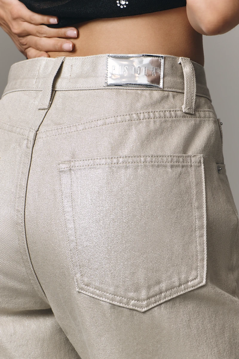 Pistola Tate High-Rise Bowed Wide-Leg Jeans