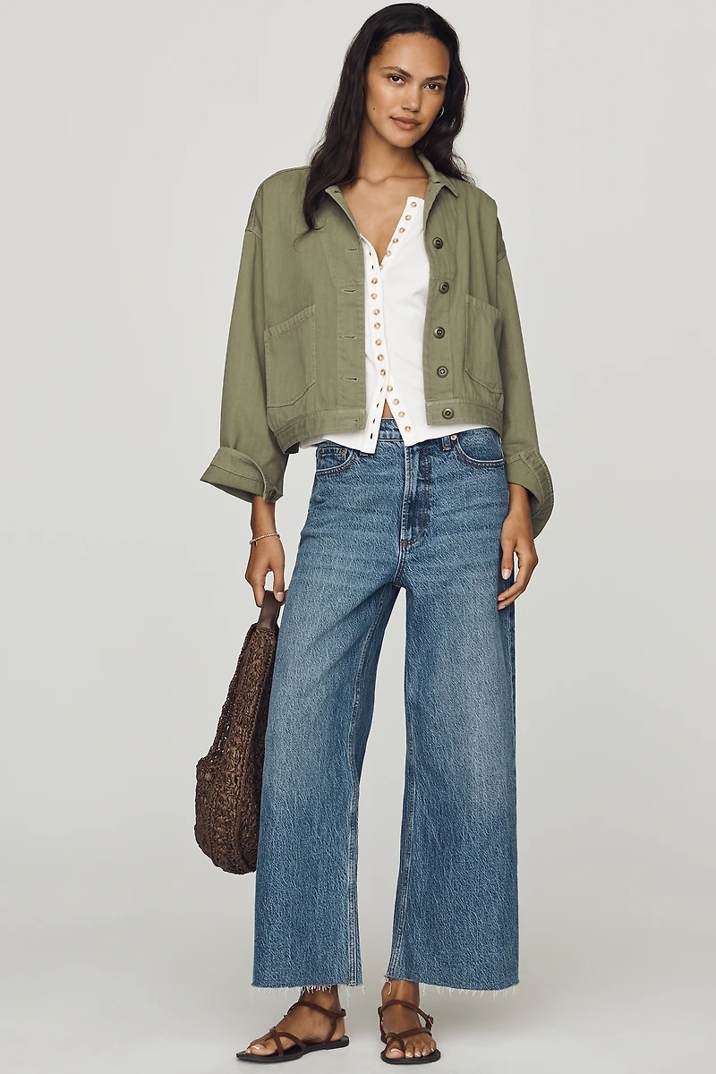 Pistola Lana High-Rise Cropped Wide-Leg Jeans