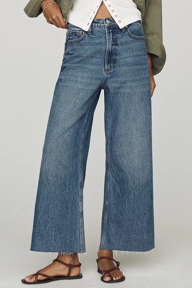 Pistola Lana High-Rise Cropped Wide-Leg Jeans