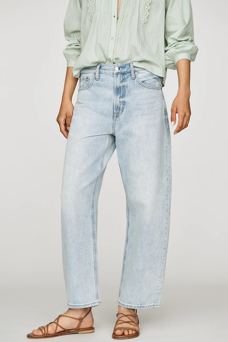 Pistola Petite Wes High-Rise Barrel-Leg Jeans