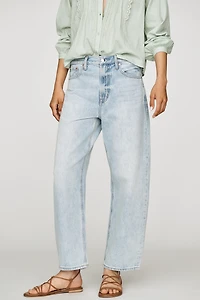 Pistola Petite Wes High-Rise Barrel-Leg Jeans