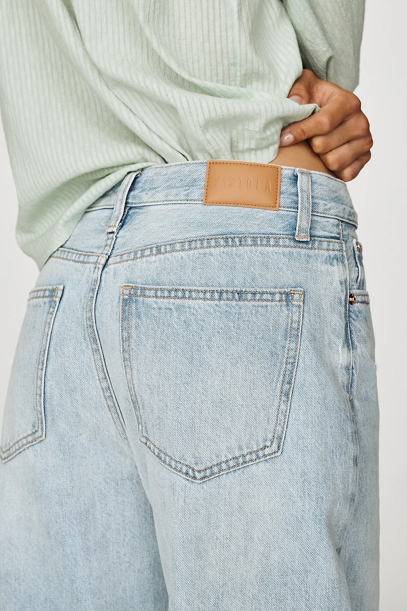 Pistola Petite Wes High-Rise Barrel-Leg Jeans