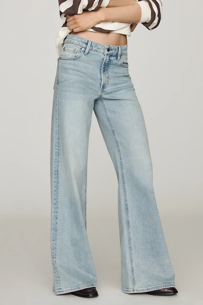 Pistola Vivian Mid-Rise Wide-Leg Jeans